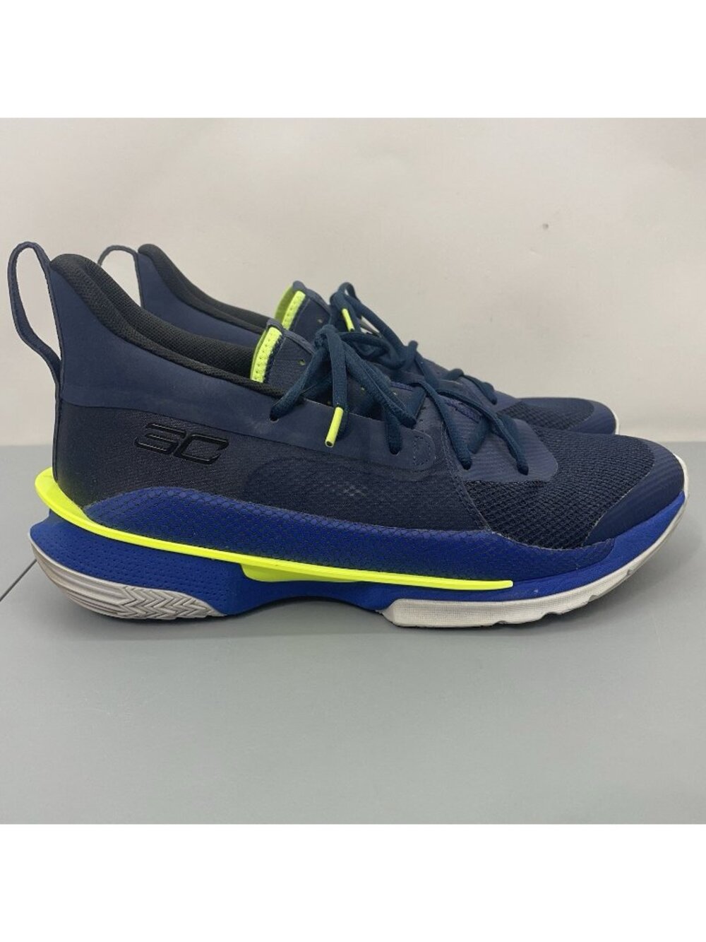 Under Armour Curry 7 Dub Nation Sneakers Shoes Basketball Training Blue Men 11.5